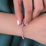 Ruby Gemstone Sterling Silver Tennis Bracelet, thumbnail 4 of 5