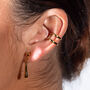 Art Deco Ear Cuff In Gold Plated, thumbnail 2 of 5