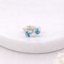Sterling Silver Aquamarine Micro Stud Earrings – 3mm, thumbnail 1 of 4