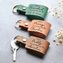 Personalised Leather Keyring Gift For Dad Nanny Grandad, thumbnail 1 of 5