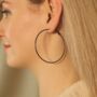 Boho Large Round Geometric Hoop Earrings, thumbnail 3 of 8