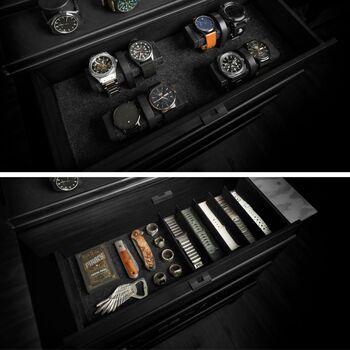 Wooden Watch Display Box For Men Christmas Gift Black, 3 of 6