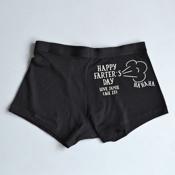 'Farter's Day… Ha Ha' Personalised Underwear, 2 of 2