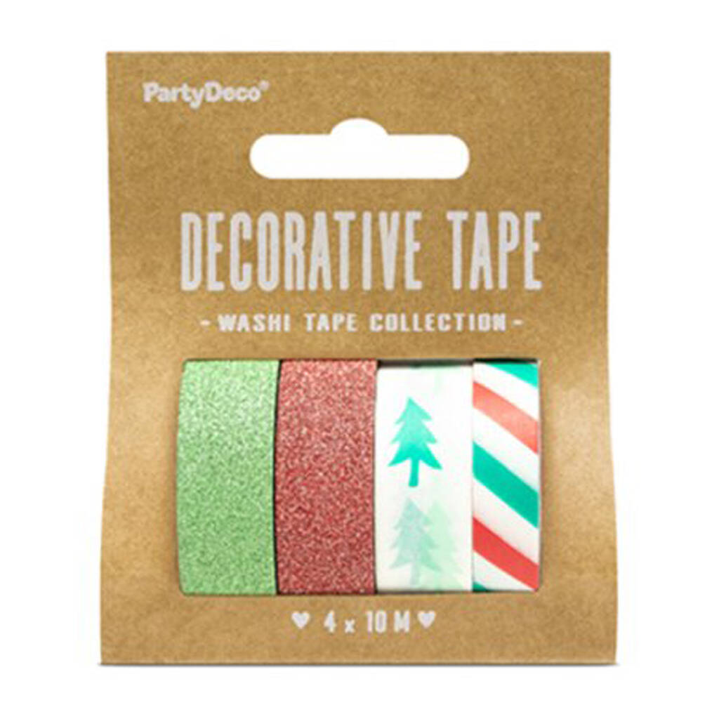Set Of Four Festive Paper Tapes, 1 of 4