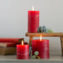 Lipstick Red Chunky Pillar Candle, thumbnail 4 of 5
