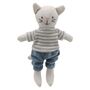Little Linen Boy Cat In Velvet Trousers, thumbnail 4 of 4