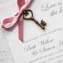 'Love Is The Key' DIY Wedding Invitation Pack, thumbnail 3 of 10