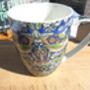 Set Of Six Aspen Mugs In Blue Strawberry Thief Design, thumbnail 8 of 12