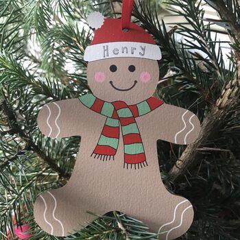 personalised gingerbread man teddy