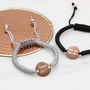 Personalised 18ct Rose Gold Plated Friendship Bracelet, thumbnail 2 of 6