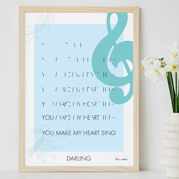 'You Make My Heart Sing' Poster Print, 2 of 2