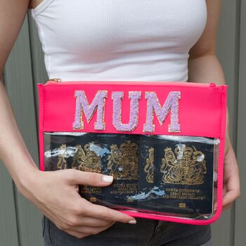 Personalised Clear Zip Pouch With Glitter Letters, 3 of 12