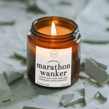 Marathon Wanker Candle, Marathon Runner Gifts, 7 of 12