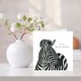 Mum You're The Best Zebra Mother's Day Card, thumbnail 1 of 5