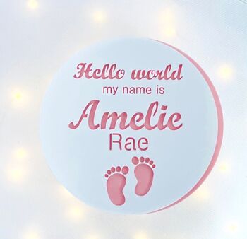 New Baby Arrival Announcement Plaque, Photo Prop, 9 of 12