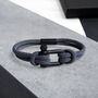Men's Nautical Double Strand Shackle And Rope Bracelet, thumbnail 4 of 12