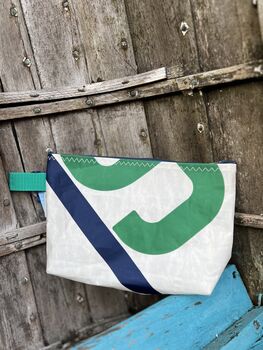 No3 Small Upcycled Versatile Sailcloth Pouch, 7 of 8