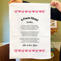 Personalised Romantic Gift Poem For Partner Tea Towel, thumbnail 5 of 6