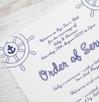 Nautical DIY Wedding Invitation Pack, 8 of 8