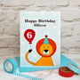 'Lion' Personalised Birthday Card For Children, thumbnail 3 of 4