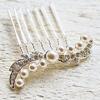 Pearl And Diamante Hair Comb, 2 of 3