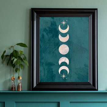 Boho Moon Phase Cycle Wall Art Print, 2 of 4