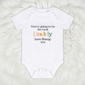 Pastel Personalised You're Going To Be The Best Mummy Or Daddy Baby Vest, 2 of 5