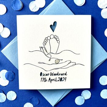 Personalised Baby Feet Card, 2 of 4