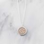Sterling Silver Rose Gold Plated Monogram Necklace, thumbnail 2 of 7