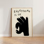Everything Is Ok Hand Wall Art Print, thumbnail 2 of 11