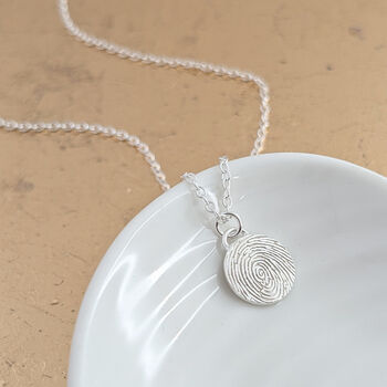 Dainty Disc Fingerprint Charm, 5 of 5