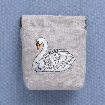 Embroidered Swan Snap Purse, 5 of 6
