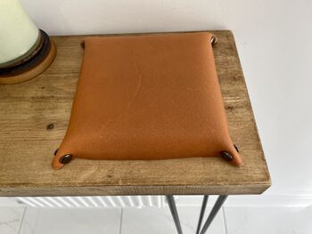 Personalised Tan Leather Accessories Valet Tray, 9 of 12