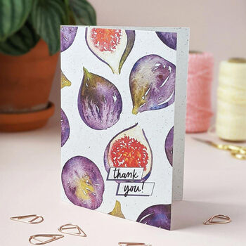 Watercolour Figs Thank You Card, 2 of 2