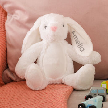 Personalised Rabbit Teddy Bear Soft Toy For Children, 2 of 10