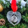 Angel Wings Remembrance Ornament With Engraved Pendant, thumbnail 2 of 2