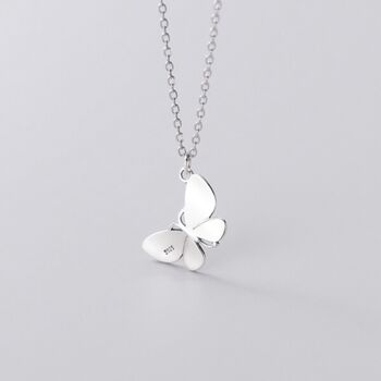 Mens butterfly necklace silver Clearance