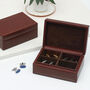 Personalised Message Leather Cufflink Box, thumbnail 3 of 4