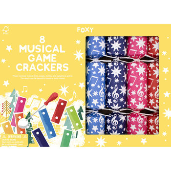Rainbow Xylophone Family Fun Christmas Crackers Set Of Eight, 5 of 5