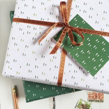 Mini Forest White Wrapping Paper, 3 of 12