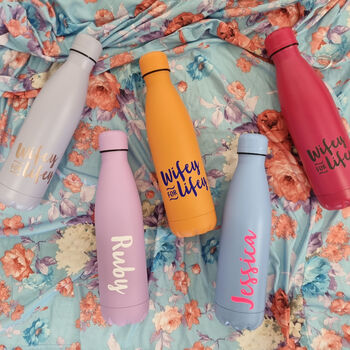 Wifey For Lifey Colour Block Water Bottle, 8 of 10