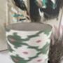 Handmade Green And Pink Drum Ikat Lampshade, thumbnail 5 of 6