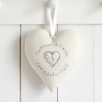 Personalised Pearl 30th Wedding Anniversary Heart Gift, 7 of 11