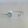 Sterling Silver And Chalcedony Bangle, thumbnail 2 of 4