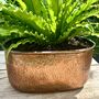 A Rectangular Indoor Planter With A Vintage Copper Finish, thumbnail 1 of 6