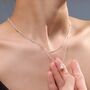Sterling Silver Genuine Freshwater Pearl Double Layer Pendant Necklace, thumbnail 2 of 12