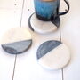 Marble Drinks Coasters Grey And White Set Four, thumbnail 3 of 6