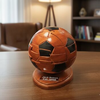 3D Football Puzzle Jigsaw Ornament Trophy, 8 of 9