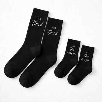 Funny Matching Dad And Kid Socks Set, 3 of 7