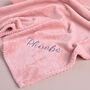 Personalised Dusty Pink Honeycomb Baby Blanket, thumbnail 1 of 9